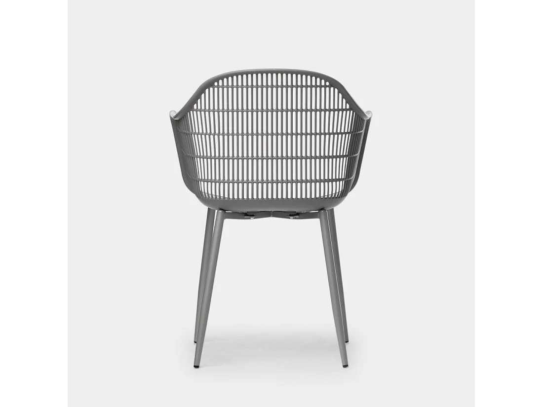 Silla de exterior de Plástico Gris 85 x 62- Soren
