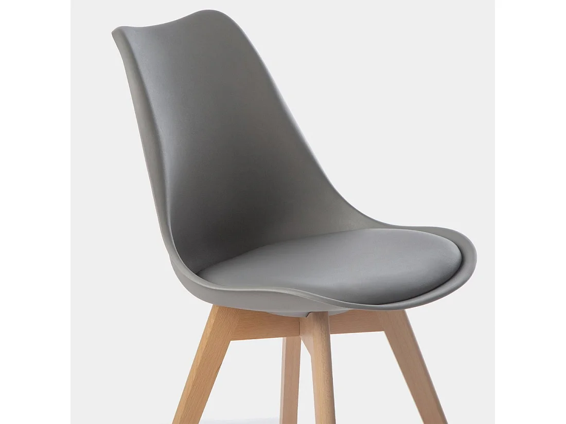 Chaise de cuisine en plastique gris 48x82 cm-Kler