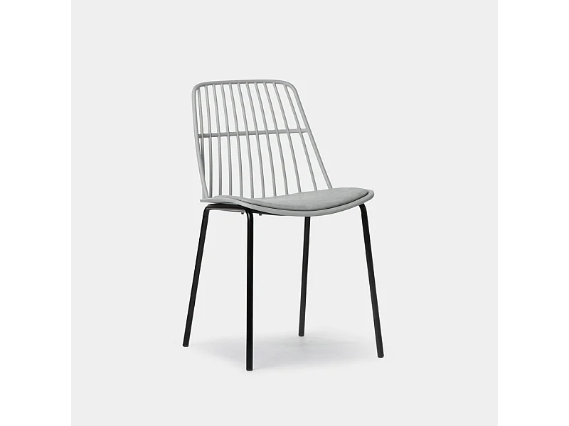 Silla de exterior de Plástico Gris 82 x 45- Erica