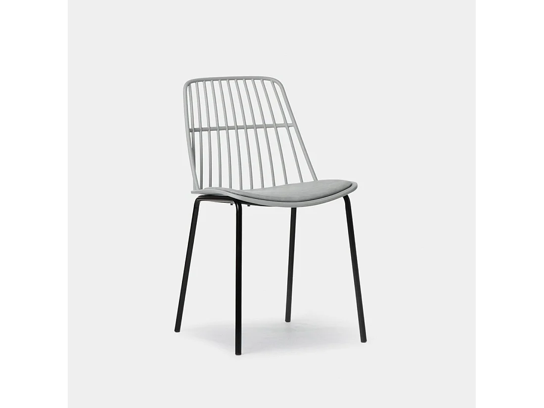 Silla de exterior de Plástico Gris 82 x 45- Erica