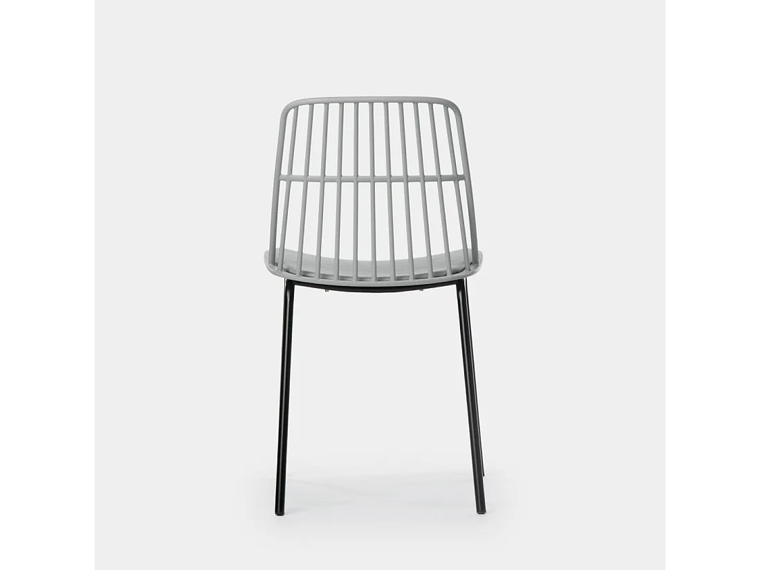 Silla de exterior de Plástico Gris 82 x 45- Erica