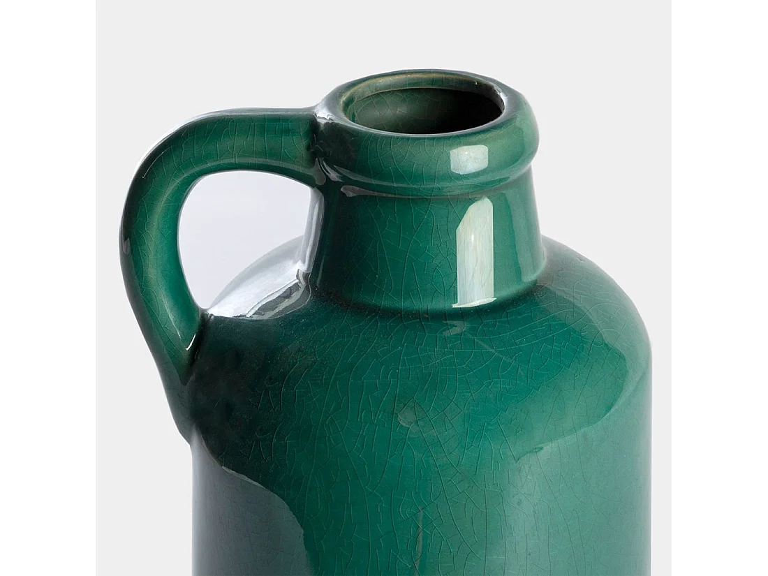 Vase en céramique vert émeraude 15.5x30 cm-Topa