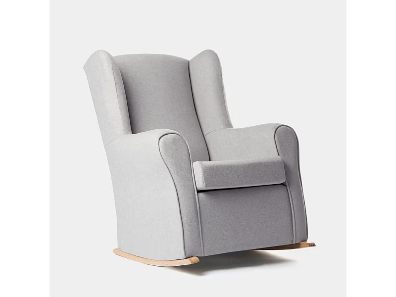 Fauteuil d'allaitement en tissu gris 75x103 cm-Lily