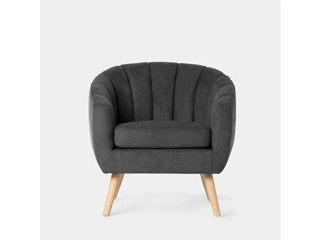 Butaca de lectura de Poliéster Gris oscuro 75 x 75- Miler