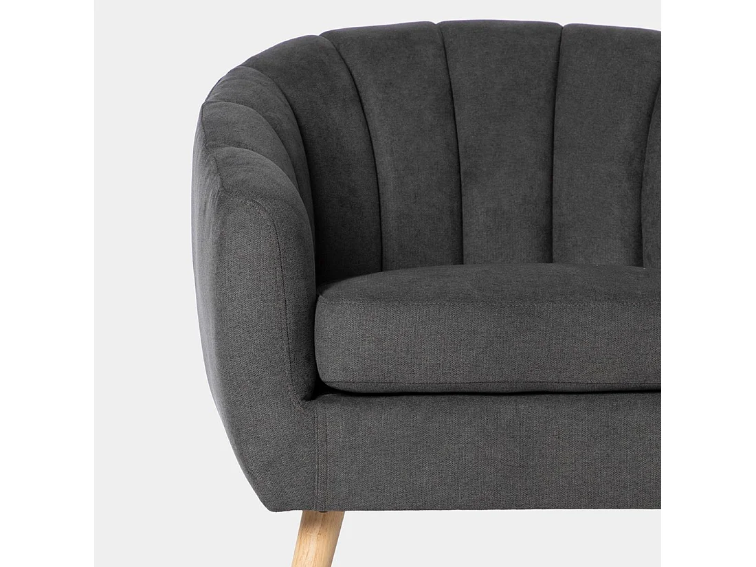 Butaca de lectura de Poliéster Gris oscuro 75 x 75- Miler