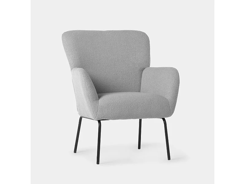 Butaca de lectura de Borreguito Gris 87 x 73- Gala