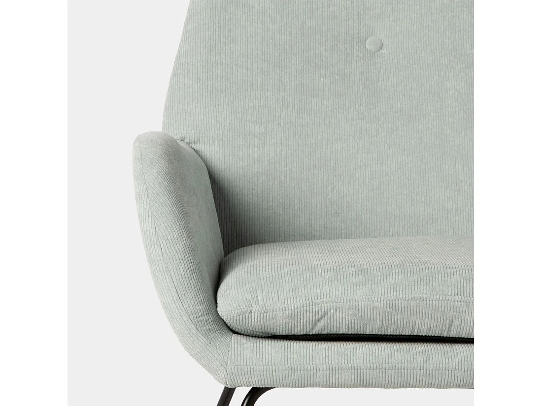 Fauteuil d'allaitement en rembourrage en microvelours menthe 67x88 cm-Becca