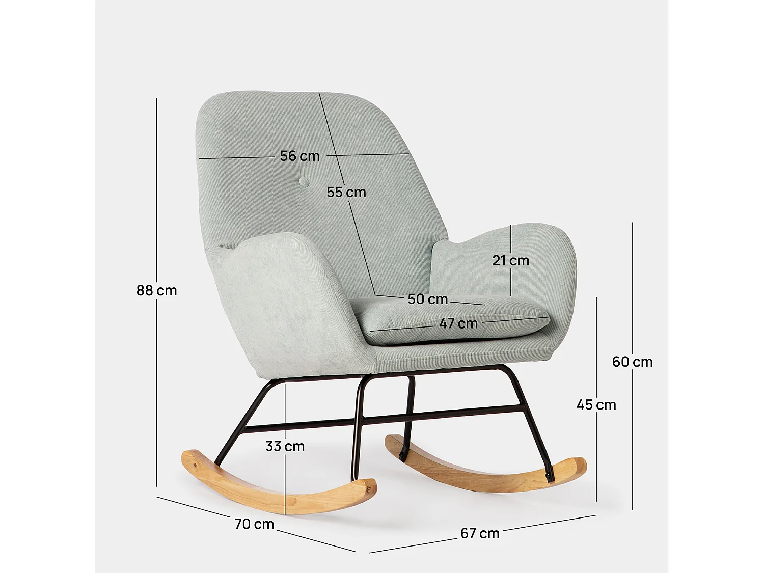 Butaca de lactancia de Micropana Menta 88 x 67- Becca