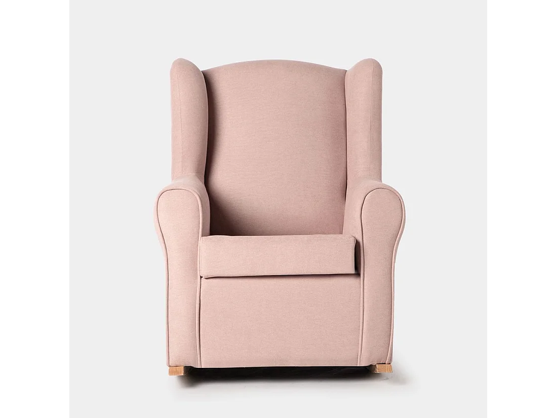 Fauteuil d'allaitement en tissu rose 75x103 cm-Lily