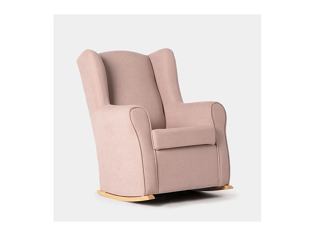 Fauteuil d'allaitement en tissu rose 75x103 cm-Lily