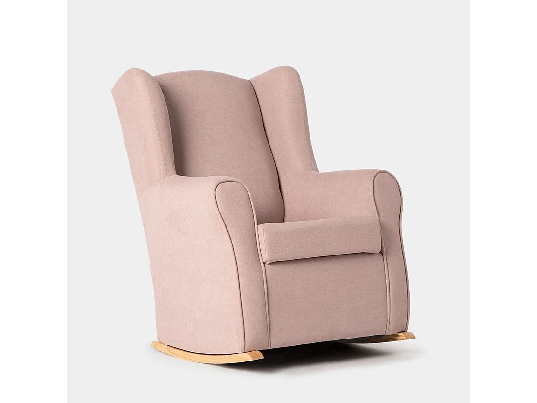 Fauteuil d'allaitement en tissu rose 75x103 cm-Lily