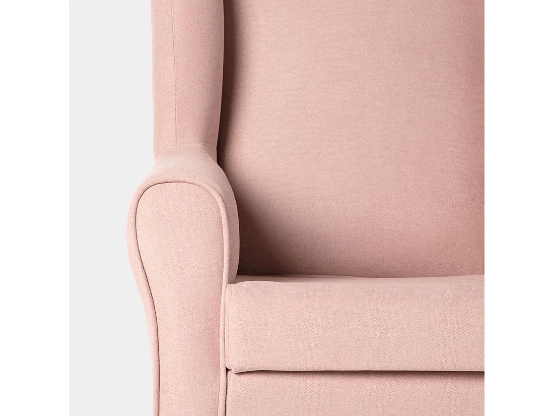 Fauteuil d'allaitement en tissu rose 75x103 cm-Lily