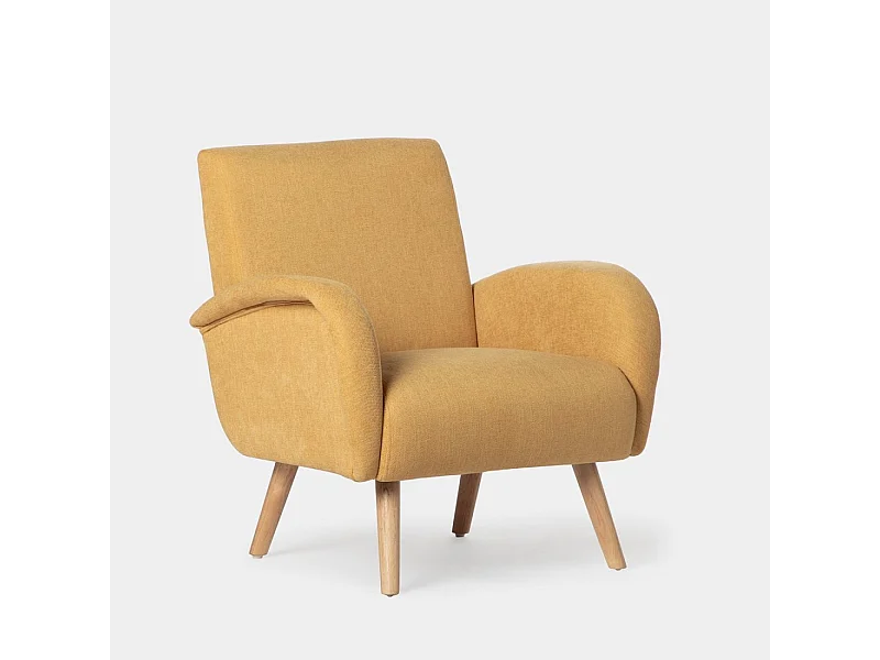 Butaca de lectura de Poliéster Mostaza 82 x 73- Iraida