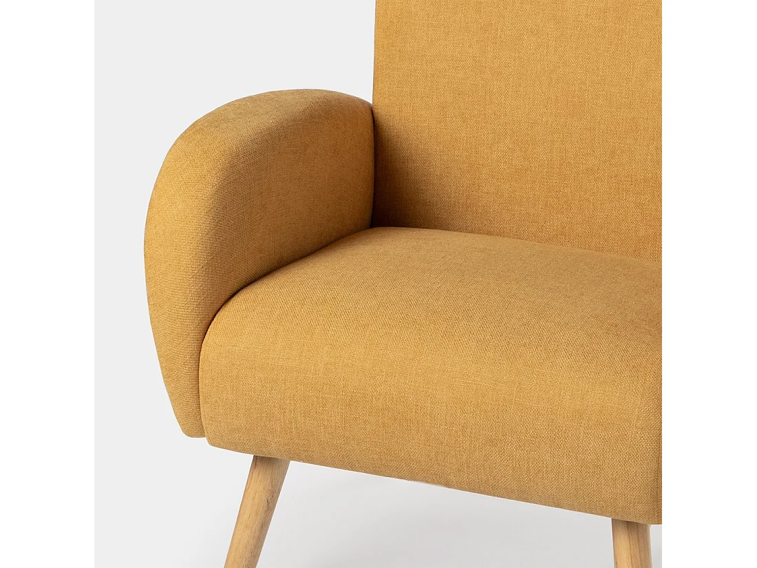 Butaca de lectura de Poliéster Mostaza 82 x 73- Iraida