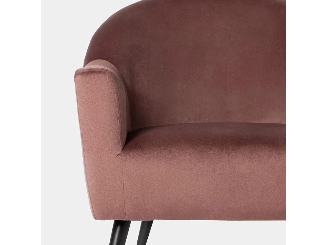 Butaca de lectura de Terciopelo Rosa 76 x 83- Lauren
