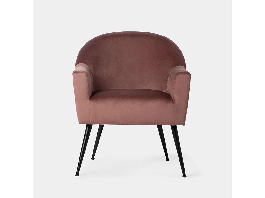 Butaca de lectura de Terciopelo Rosa 76 x 83- Lauren