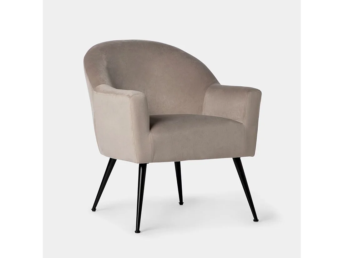 Butaca de lectura de Terciopelo Topo 76 x 83- Lauren