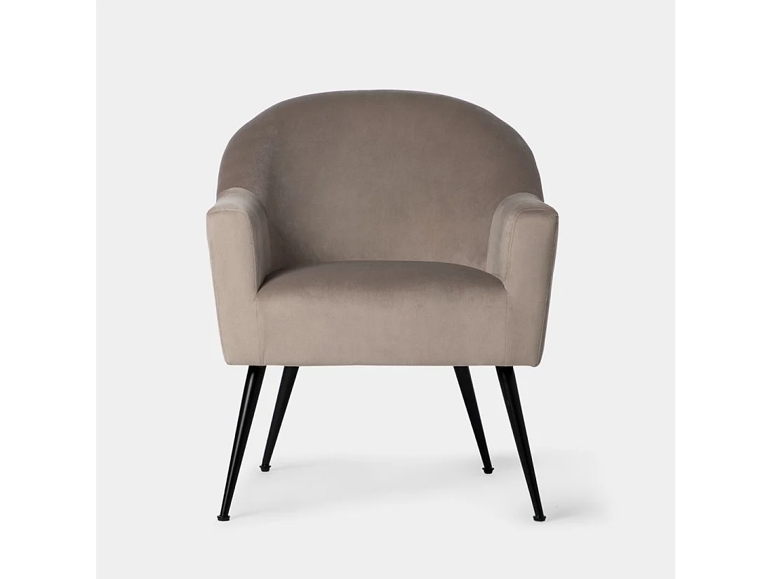 Butaca de lectura de Terciopelo Topo 76 x 83- Lauren