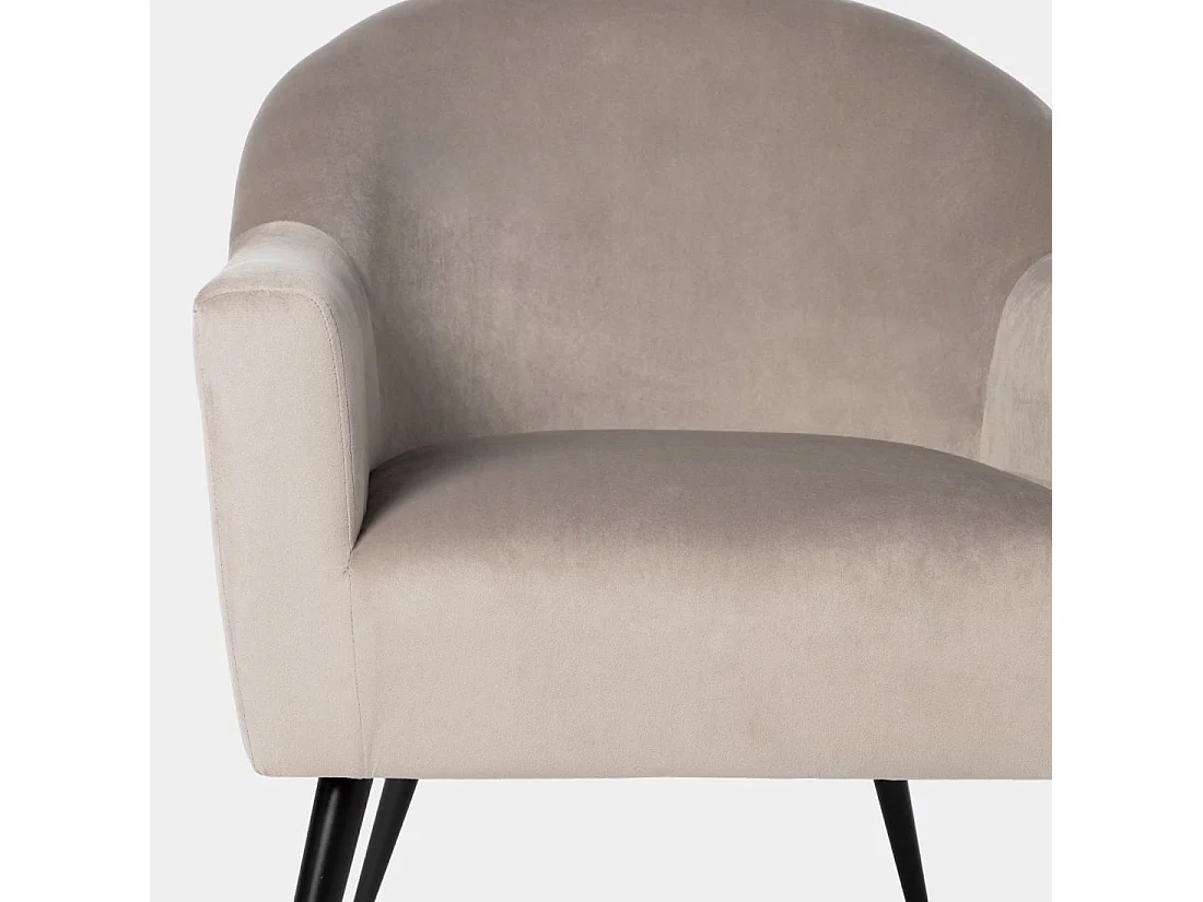 Butaca de lectura de Terciopelo Topo 76 x 83- Lauren