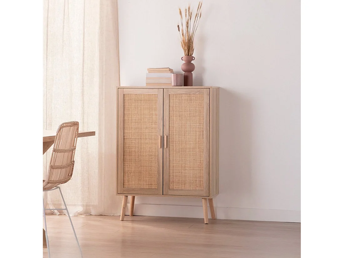 Vitrina doble de Fibra natural Natural 110 x 80- Tahiti