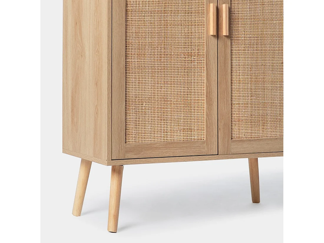 Vitrina doble de Fibra natural Natural 110 x 80- Tahiti