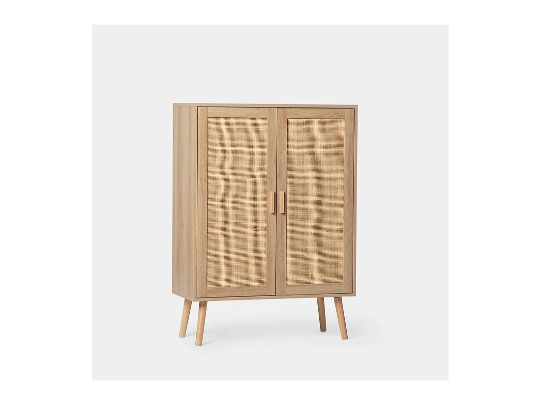 Vitrina doble de Fibra natural Natural 110 x 80- Tahiti