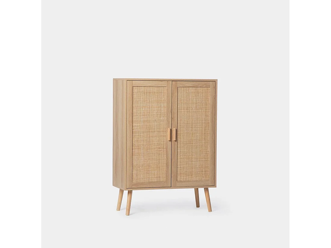 Vitrine double en rotin naturel 80x110 cm-Tahiti