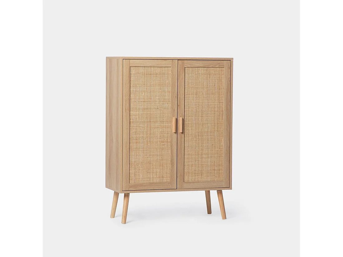 Vitrine double en rotin naturel 80x110 cm-Tahiti