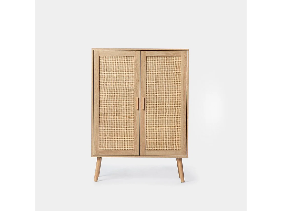 Vitrine double en rotin naturel 80x110 cm-Tahiti