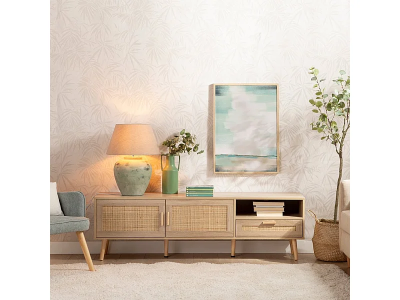 Mueble Tv de Fibra natural Natural 50 x 160- Tahiti
