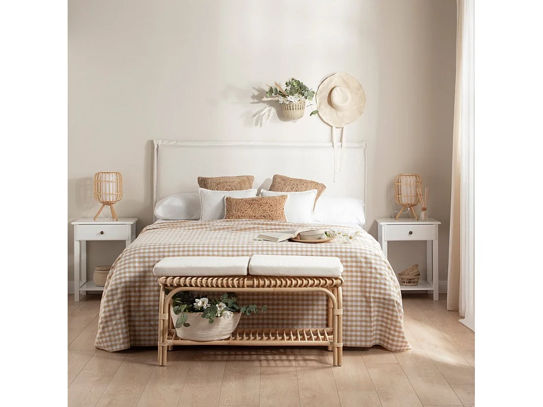 Banco en rotin naturel 100x51 cm-Kina