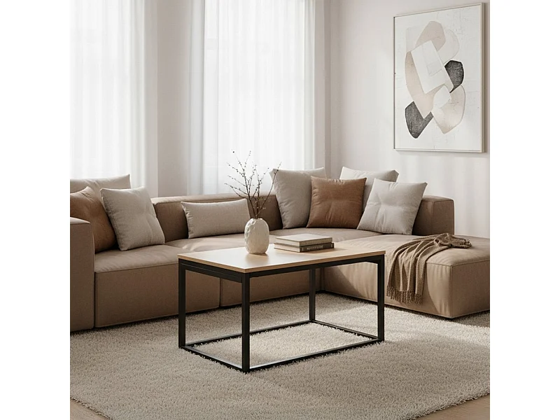 Mesa de centro elevable de Madera Natural 49 x 80- Navan