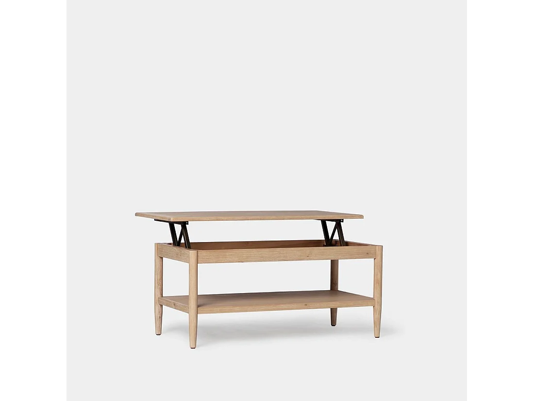 Mesa de centro elevable de Madera Natural 45 x 100- Ava
