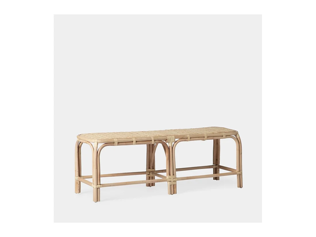 Banco en rotin naturel 135x48 cm-Saro