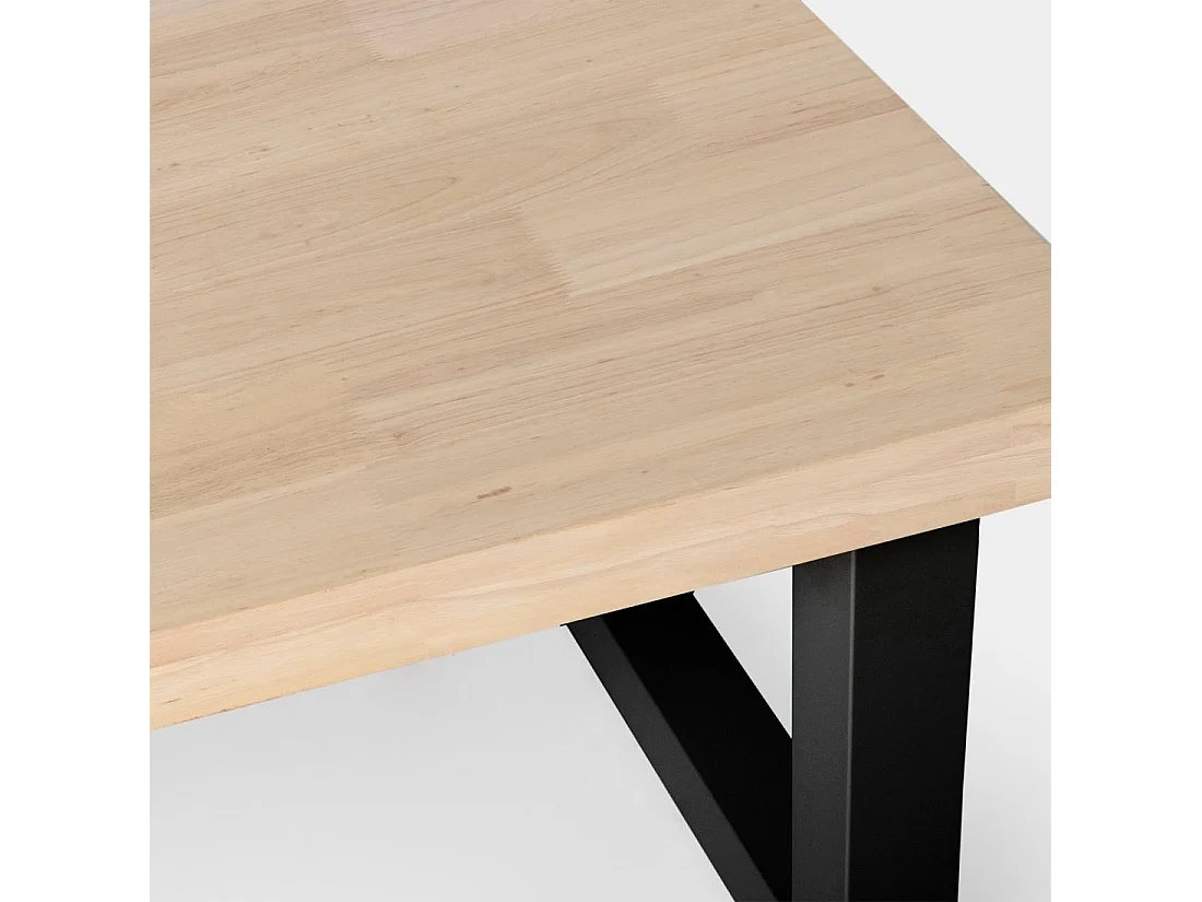 Table basse relevable en bois naturel 120x50 cm-Alys