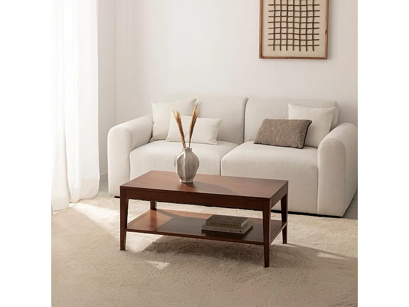 Table basse relevable en bois châtaignier 100x45 cm-Mara