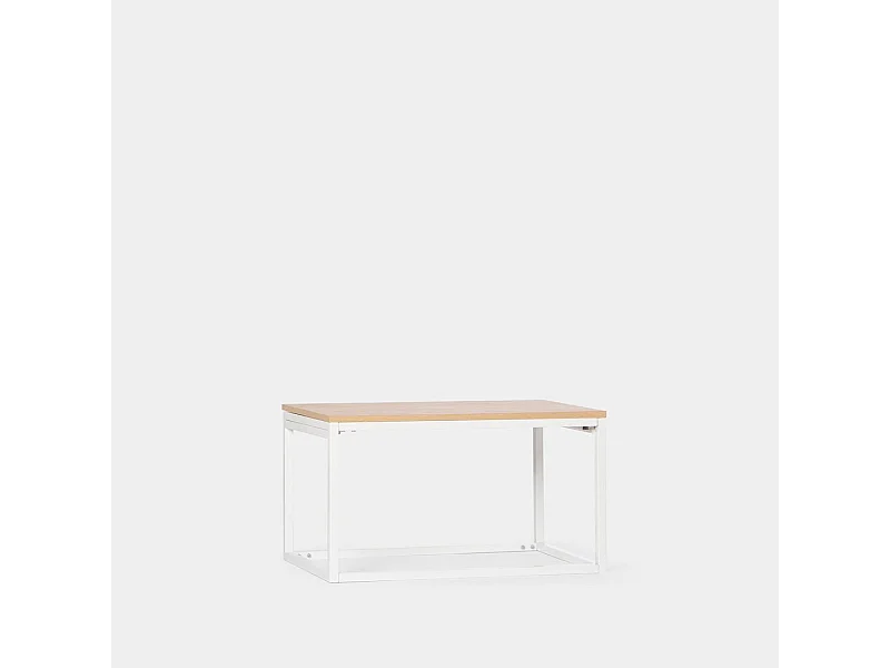 Table basse relevable en bois naturel 80x49 cm-Navan