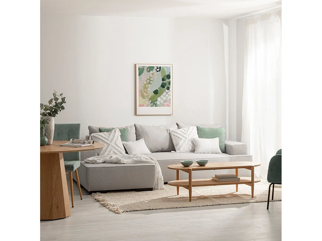 Mesa de centro fija de Madera Natural 40 x 120- Natura