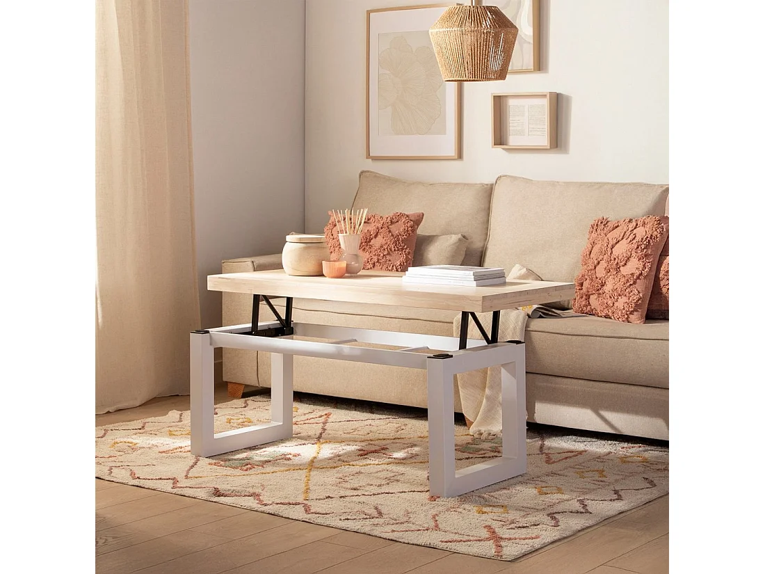 Mesa de centro elevable de  Natural 50 x 120- Alys