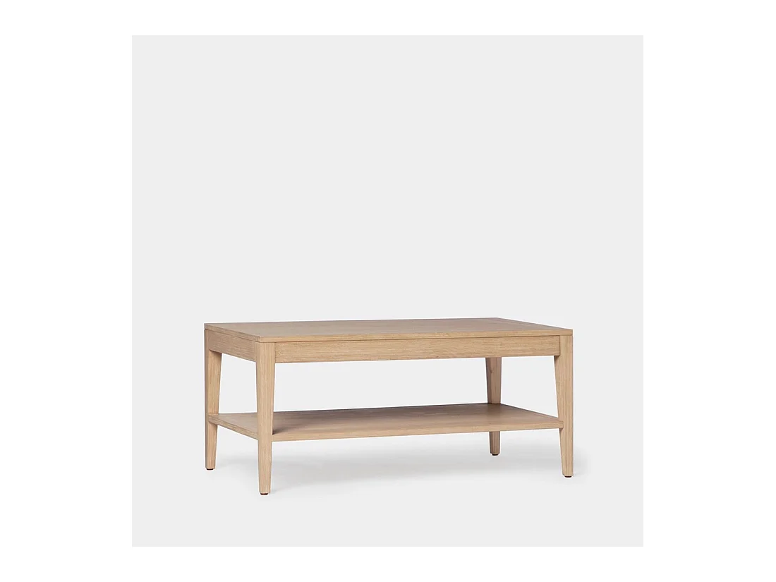 Table basse relevable en bois naturel 100x45 cm-Mara