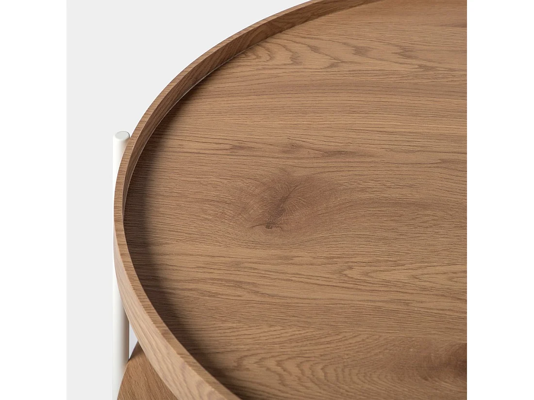 Mesa de centro fija de Madera Natural 40 x 78- Dan