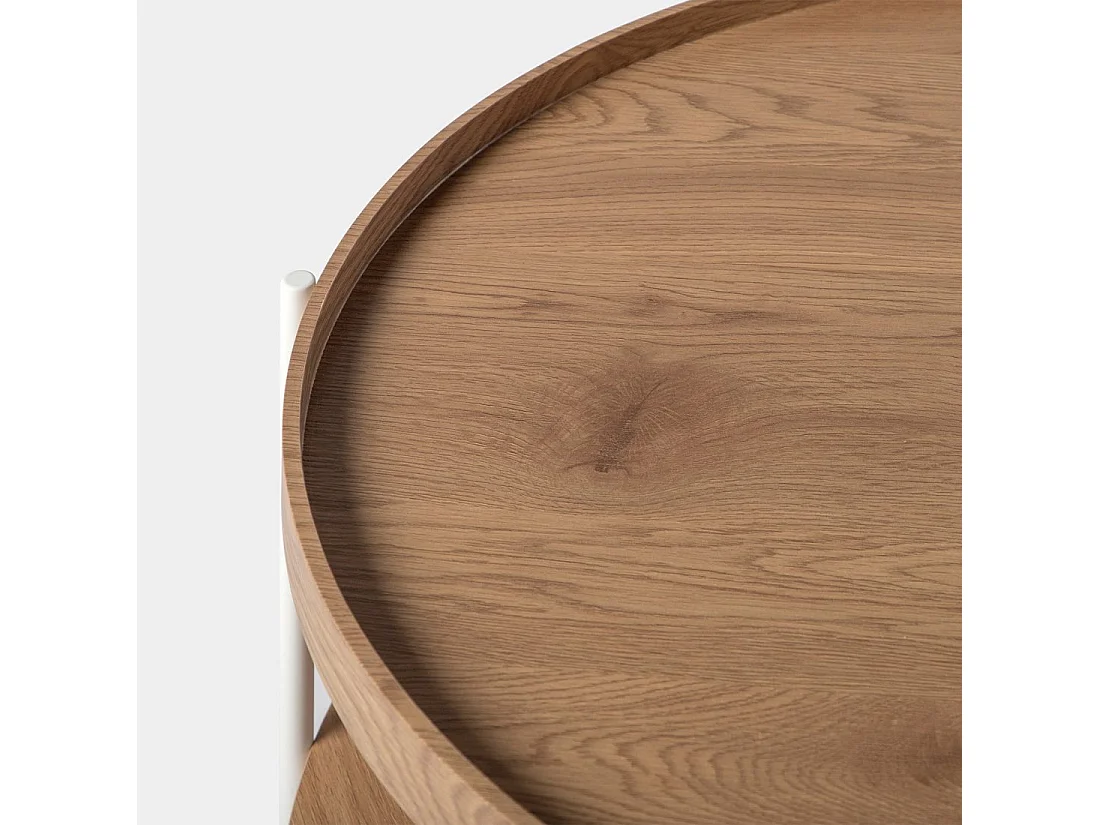 Mesa de centro fija de Madera Natural 40 x 78- Dan