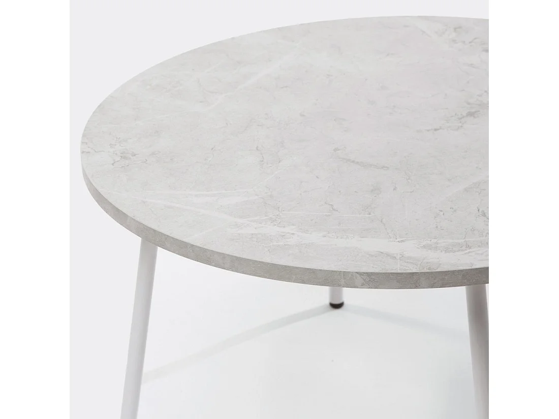 Table basse fixe en bois blanc 70x40 cm-Siena