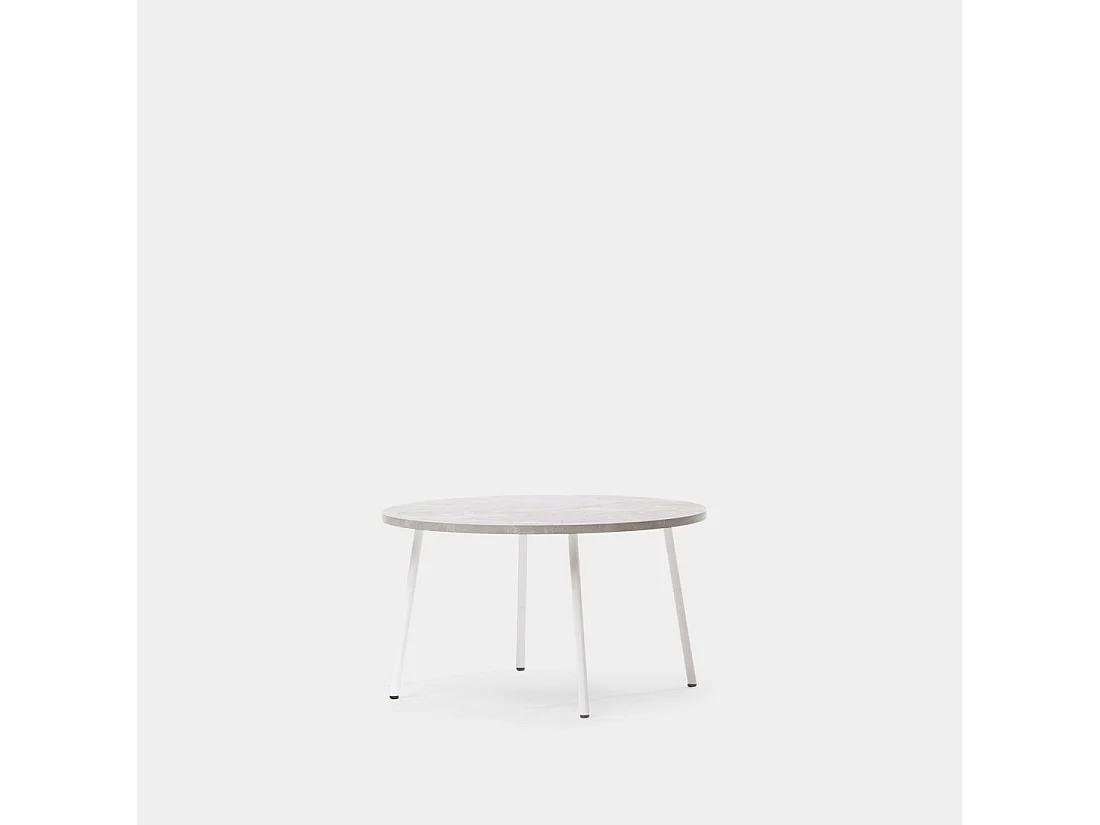 Table basse fixe en bois blanc 70x40 cm-Siena