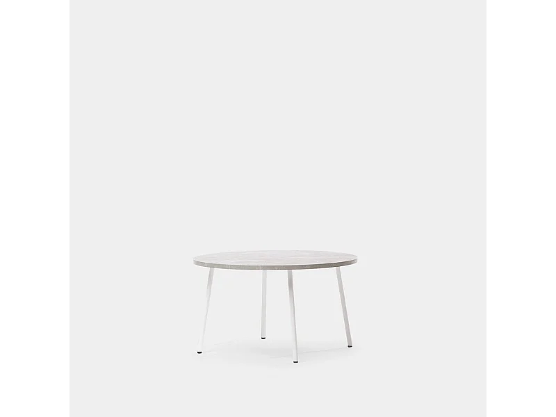 Table basse fixe en bois blanc 70x40 cm-Siena