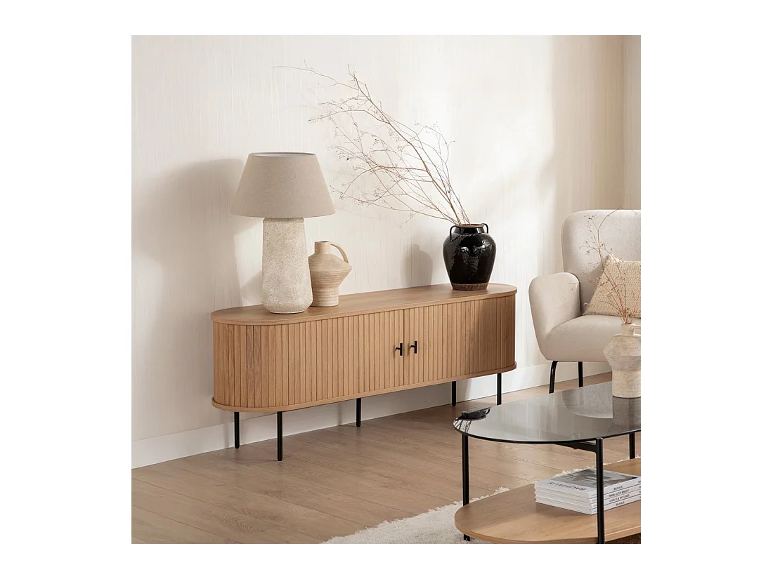 Mueble Tv de Madera Natural 55 x 150- Breda