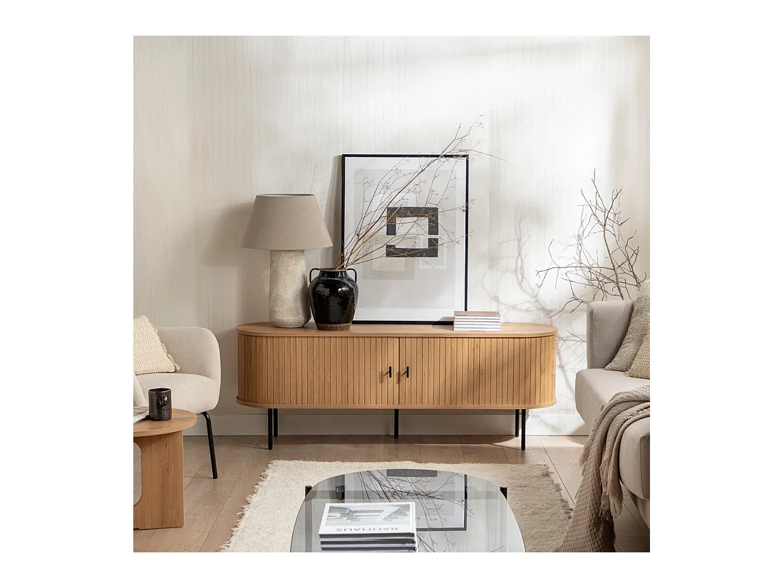 Mueble Tv de Madera Natural 55 x 150- Breda