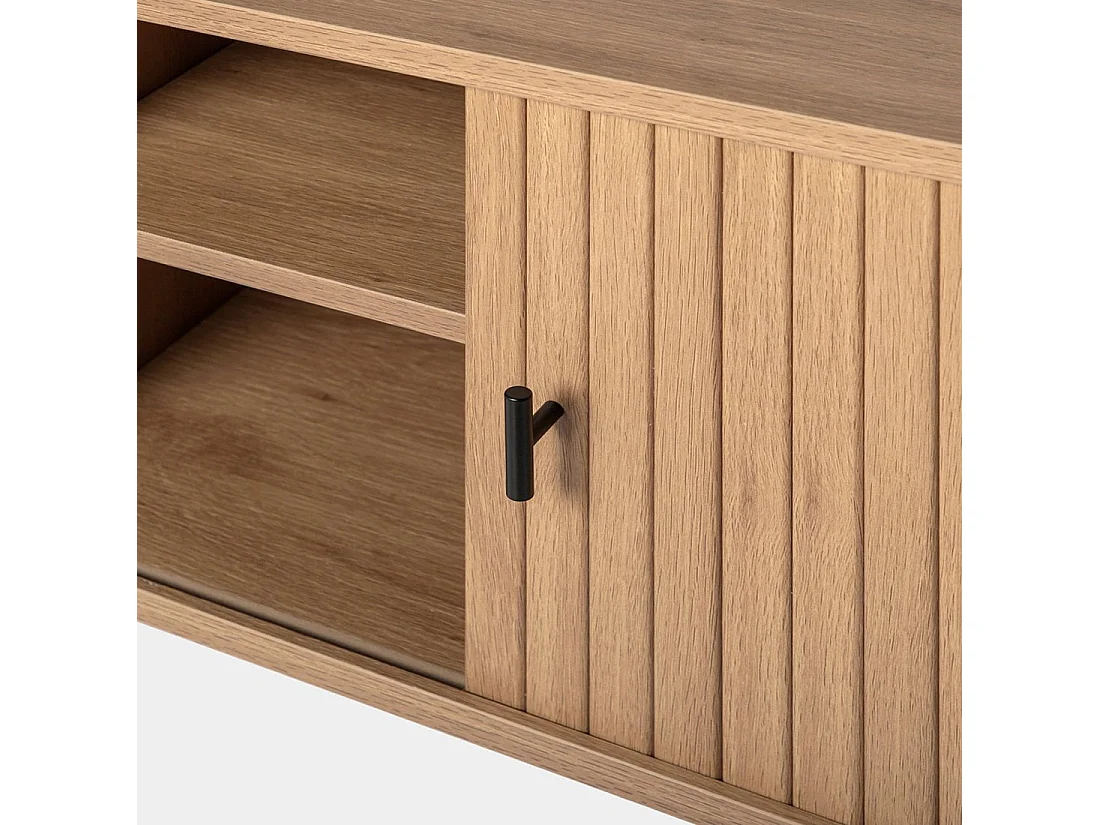 Meuble TV en bois naturel 150x55 cm-Breda