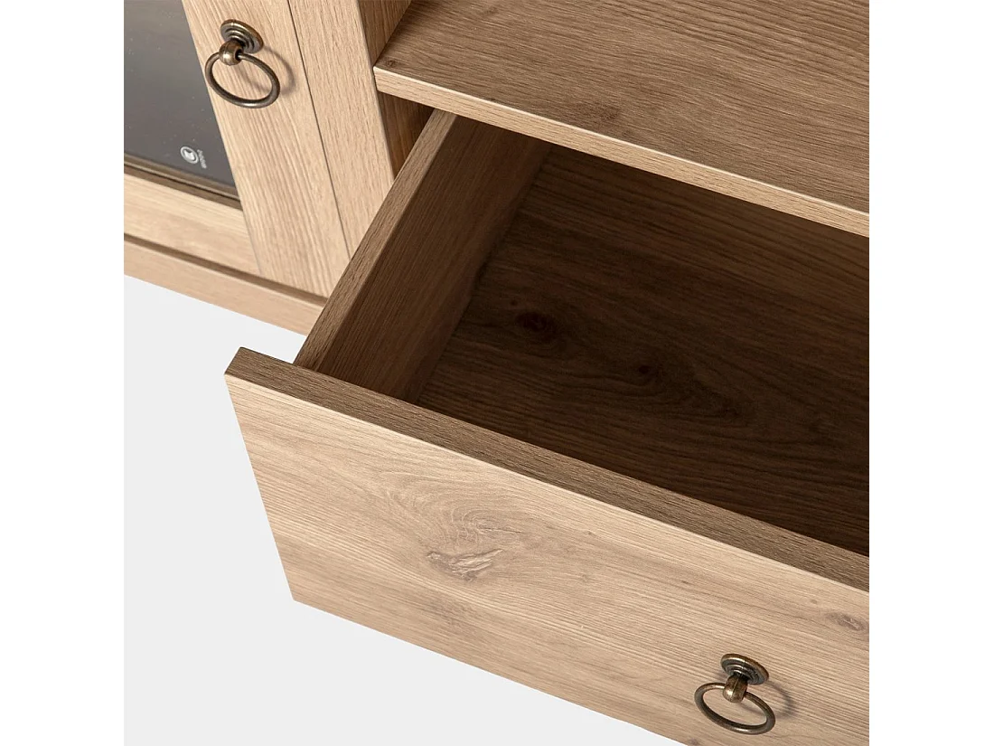 Meuble TV en bois naturel 160x60 cm-Livorno