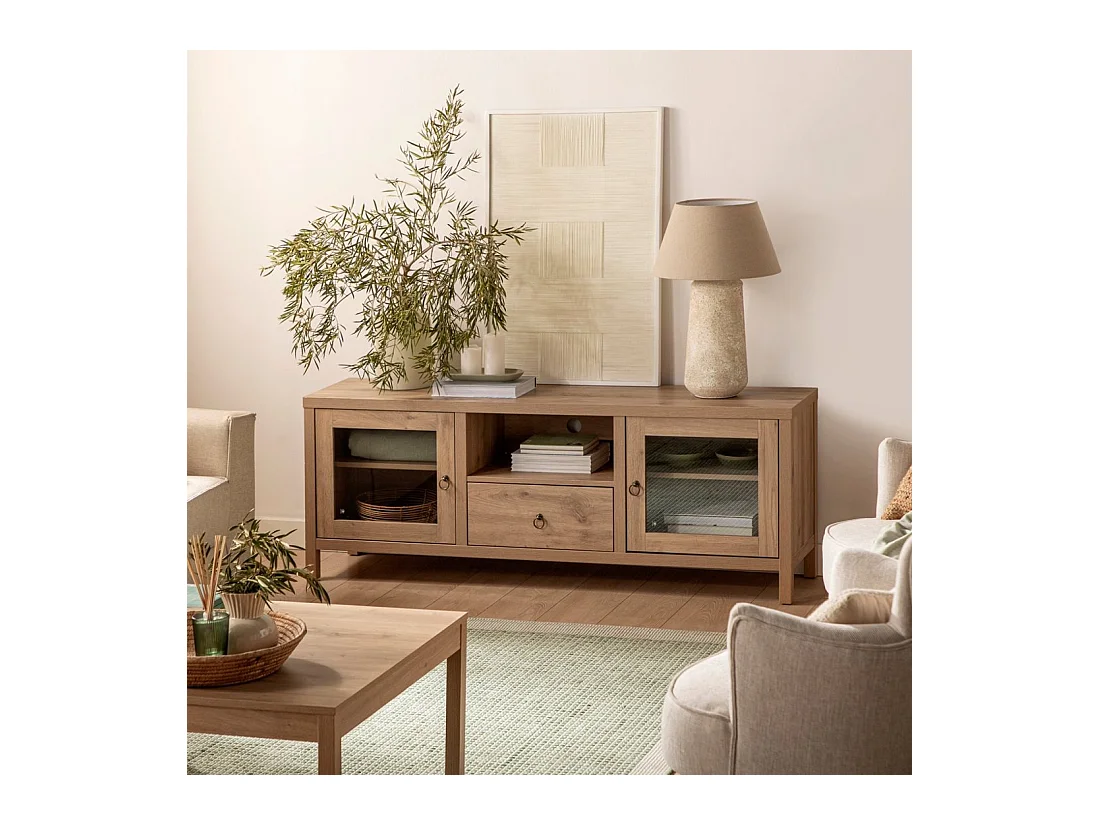 Mueble Tv de Madera Natural 60 x 160- Livorno